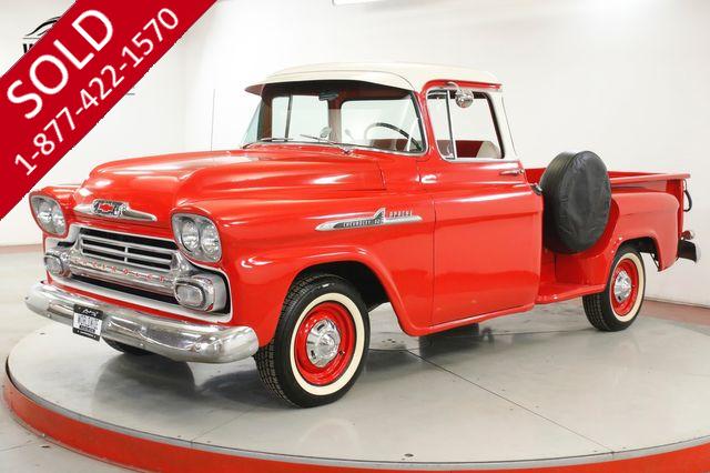 1958 CHEVROLET APACHE RESTORED BIG WINDOW WHITE WALLS WOOD BED