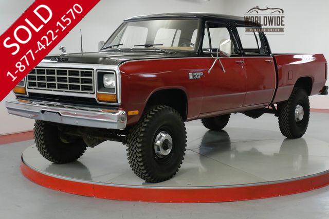 1985 DODGE D350 CREW CAB 4x4 RARE V8 PS PB 1 OWNER 76KMILES 