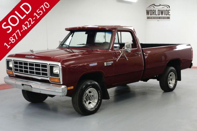1983 DODGE POWER RAM 150. 4WD. PS PB ORIGINAL. COLLECTOR.