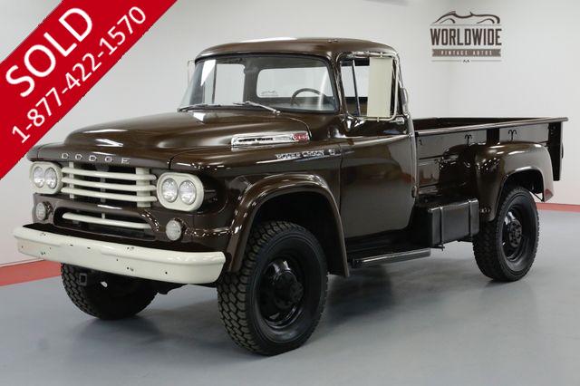 1958 DODGE POWER WAGON W300. RESTORED. HIGH DOLLAR. TURBO DIESEL