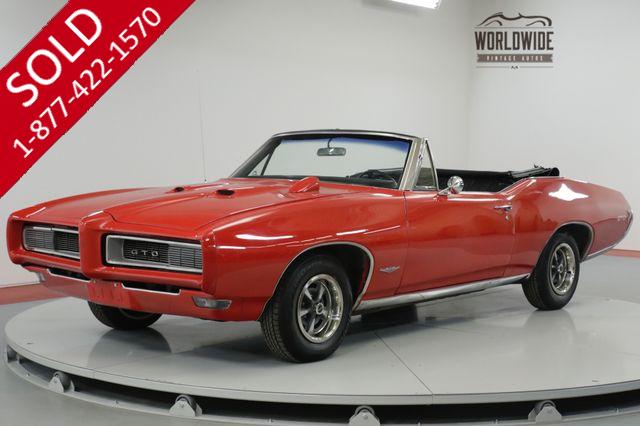 1968 PONTIAC GTO RESTORED! REAL 242 VIN. CONVERTIBLE. RARE. (VIP)